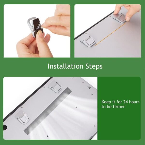2-Pieces: Adjustable Invisible Notebook Computer Support Bracket - Image 6