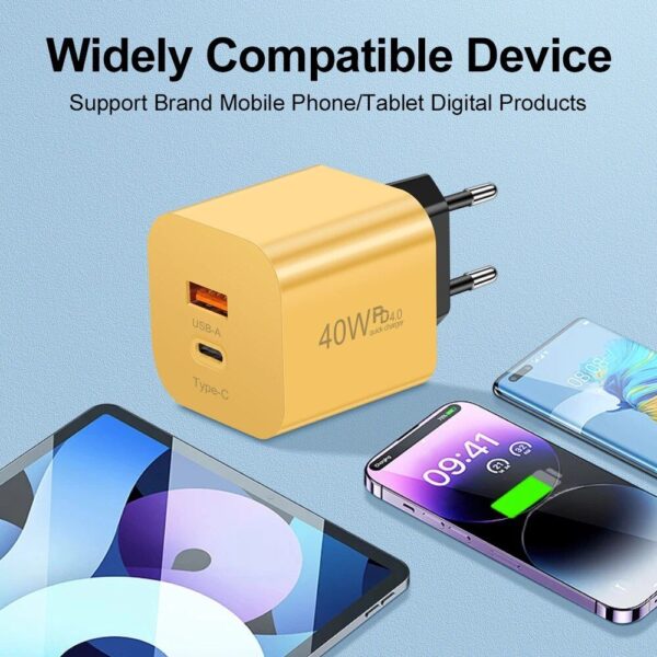 40W Quick Charge PD 4.0 USB-C Wall Adapter - Image 6