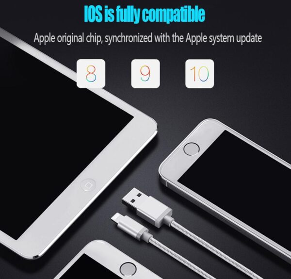 3-Pack: 10FT Heavy Duty Braided iPhone Lightning USB Cable - Image 9