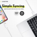 4 Ft./6 Ft. Overtime Apple MFi Certified iPhone Charger Lightning Cable Pack