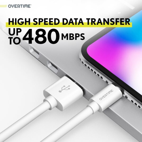 4 Ft./6 Ft. Overtime Apple MFi Certified iPhone Charger Lightning Cable Pack - Image 3