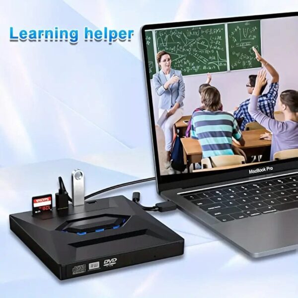 6-in-1 Portable USB 3.0 Ultra-Thin External DVD Recorder Drive - Image 6