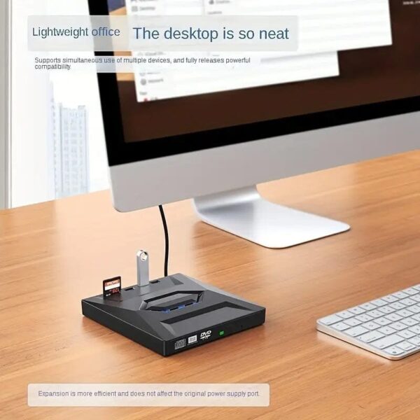 6-in-1 Portable USB 3.0 Ultra-Thin External DVD Recorder Drive - Image 7