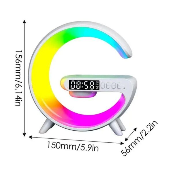 Speakers Alarm Clock Lamp With Wireless Charger - Image 4