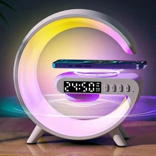 Speakers Alarm Clock Lamp With Wireless Charger - Image 2