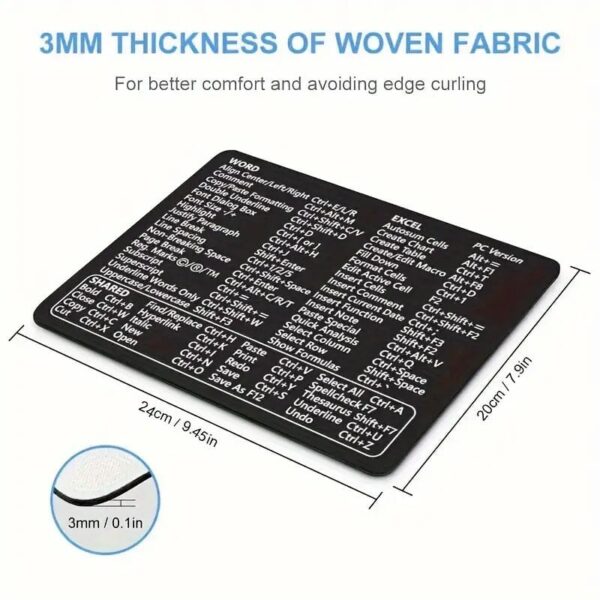 Keyboard Shortcuts Mouse Pad for Microsoft Word and Excel (PC Windows) - Image 3