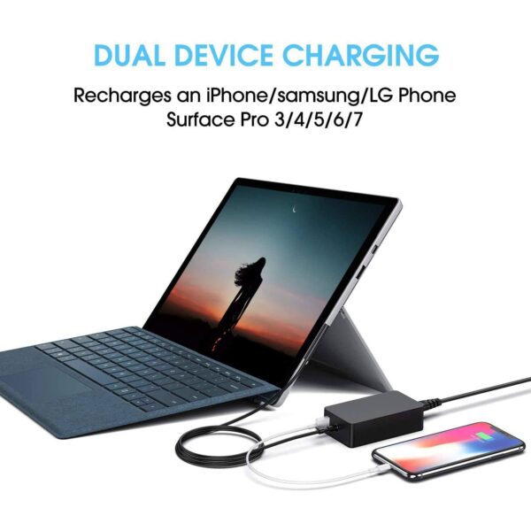 Surface Pro Charger 65W for Surface Pro 3/4/5/6/7 - Image 6