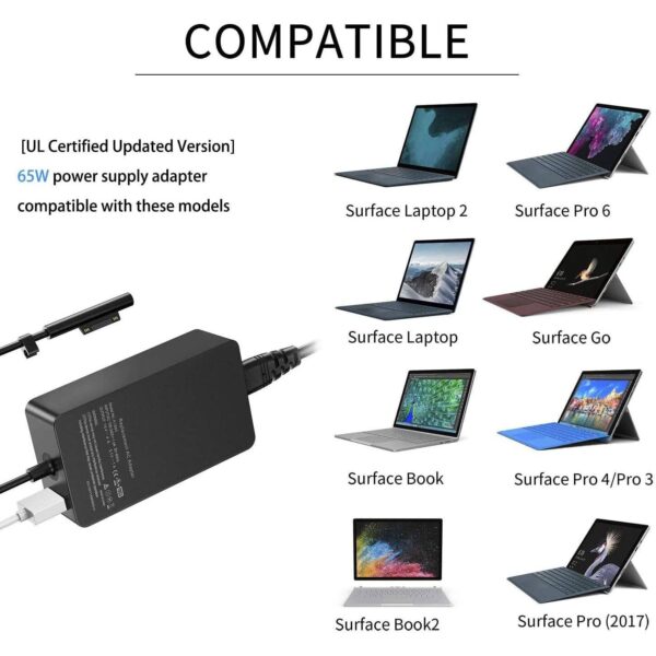 Surface Pro Charger 65W for Surface Pro 3/4/5/6/7 - Image 5